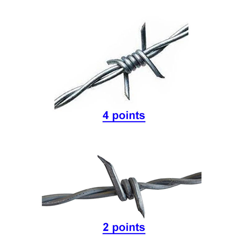 12.5 gauge 14 gauge 15.5 gauge 2 points twisted barbed wire double strand