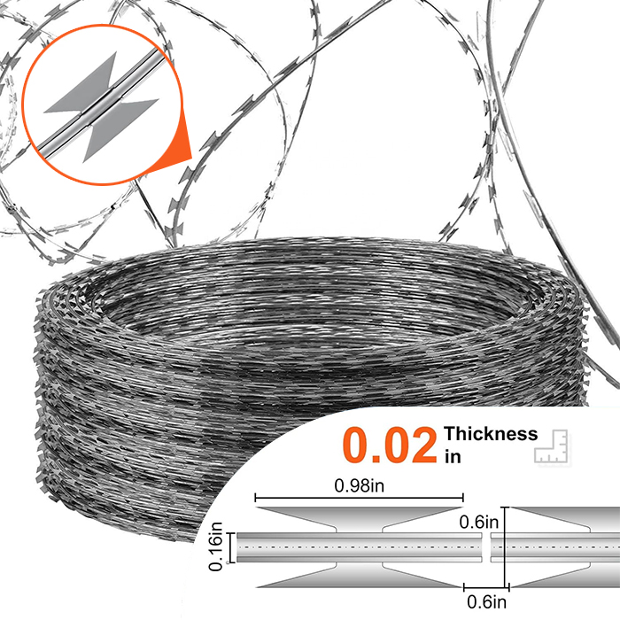 Factory price security razor barbed wire fencing