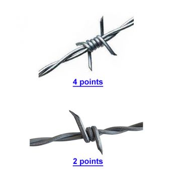 12.5 gauge 14 gauge 15.5 gauge 2 points twisted barbed wire double strand