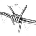 High tensile single or 2 strand galvanized iron wire spiral woven barbed wire fence